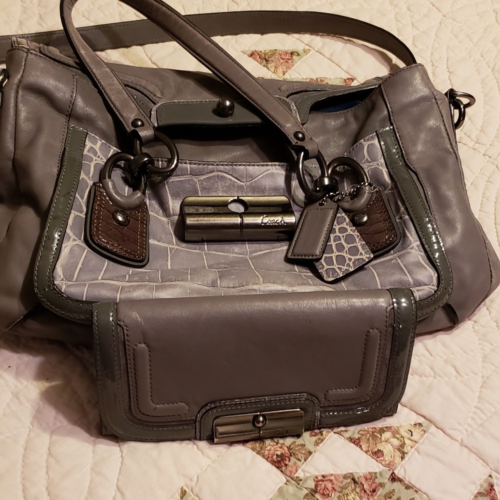 Coach purse and matching wallet